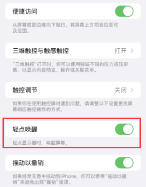 东台苹果授权维修站分享iPhone轻点无法唤醒怎么办 